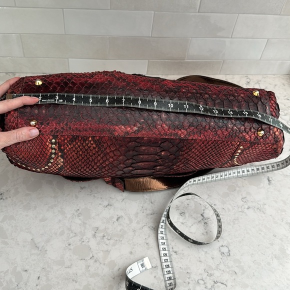 Albert Chloe metallic python handbag - Picture 15 of 17